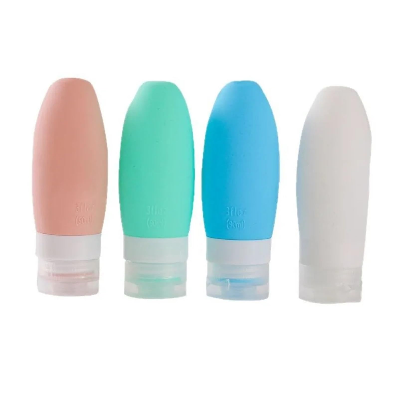 XIEHYA 8Pcs Silicone Travel Bottles Set 90ml Leakproof Refillable Essentials For Shampoo Lotion Cosmetic Portable Squeeze Tube For Toiletries(Mix color)