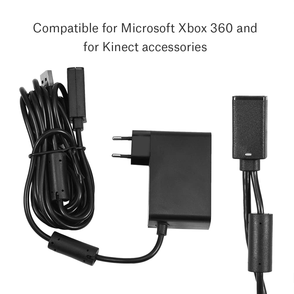 Alimentatore USB, per Microsoft 360 Kinect Wii Motion Plus Cavo Adattatore Controller Originale Sensore Caricatore con Spina EU