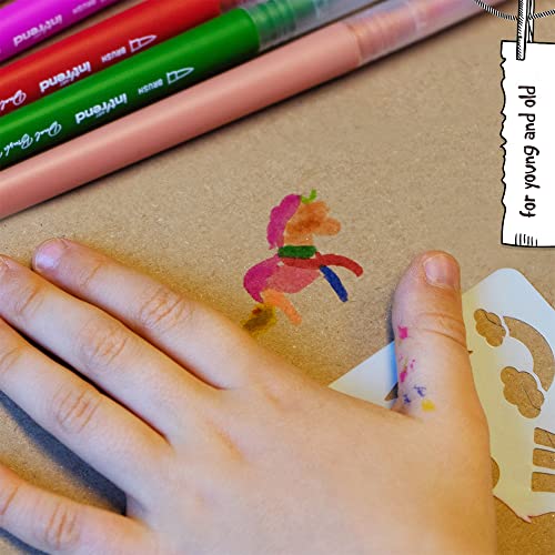 int!rend Pochoir Peinture - Lot de 26 Dessin Enfant et Adulte - Accessoire pour Bullet Journal , Scrapbooking , Album Photo - Image 8
