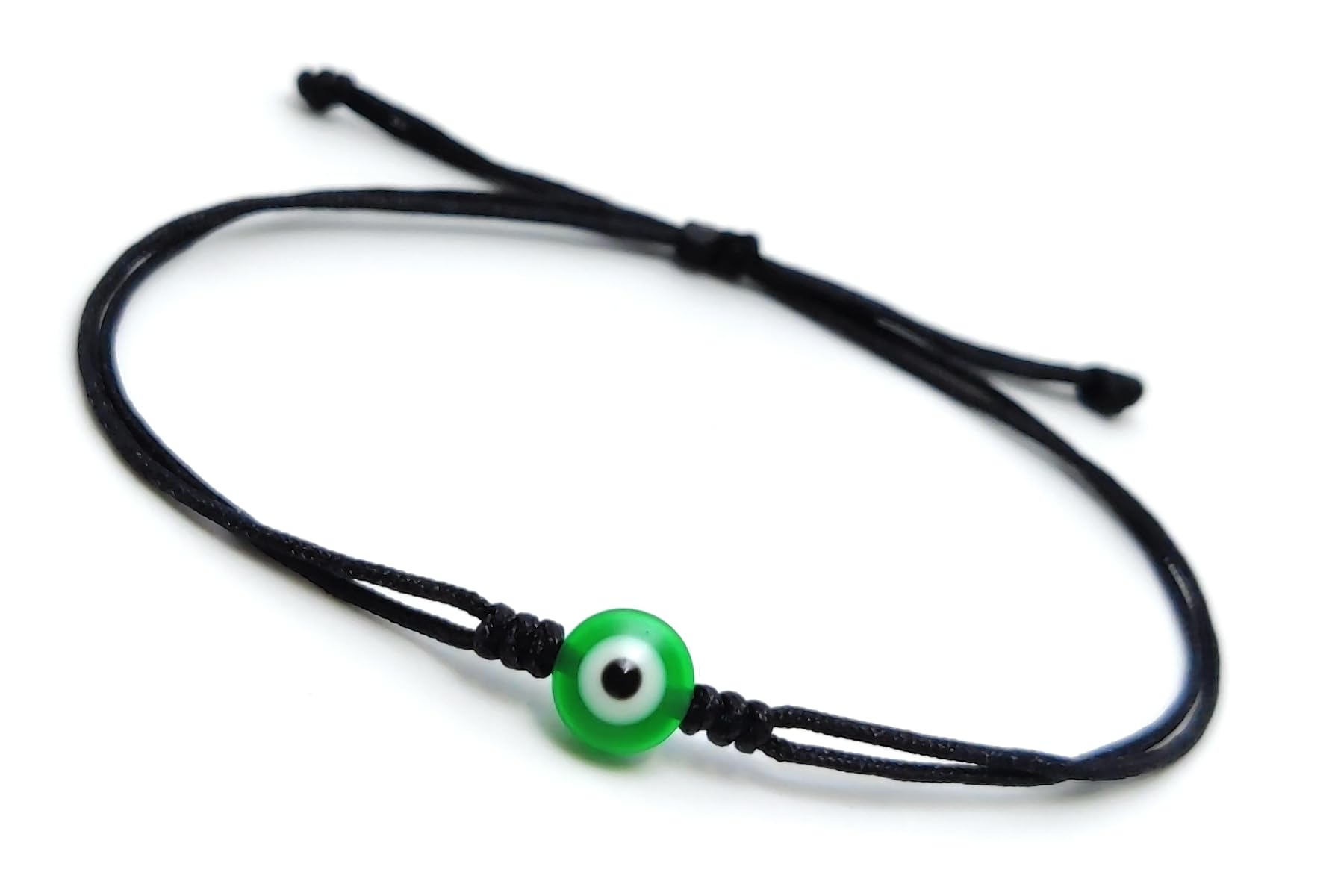 Jewel string Green Evil eye with black cord bracelet for girls boys (unisex) (B0C9YH19T2) Amazon Price History, Amazon Price Tracker