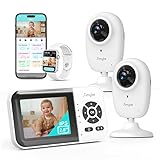 Simyke Moniteur de bébé intelligent avec caméra et audio double mode, commutateur WiFi,...