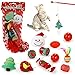 12 Pcs Christmas Cat Toys, Interactive Festive Kitten Variety Set, Cat Ball Toys