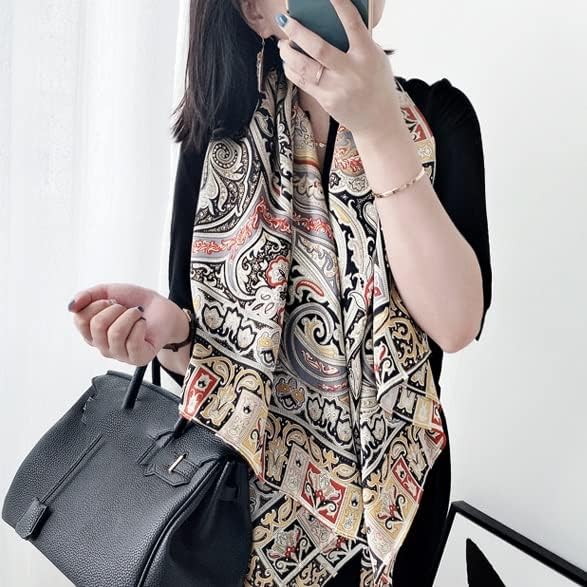 Fashion All-match Large Square Scarf Silk Shawl Female