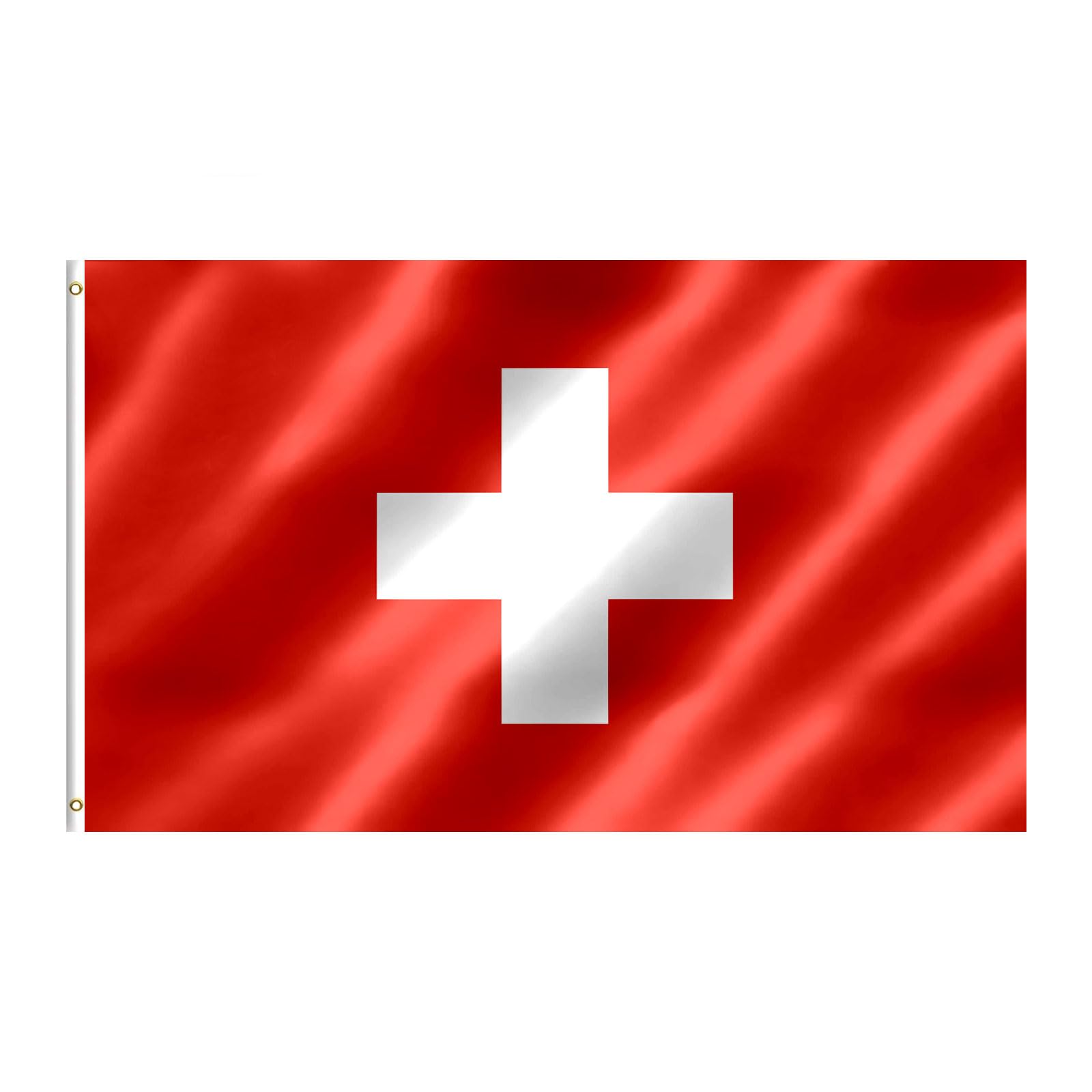 Switzerland Flag 3x5 FT Swiss Flag With Brass Grommets Fade Proof For Outdoor Decor(Switzerland)