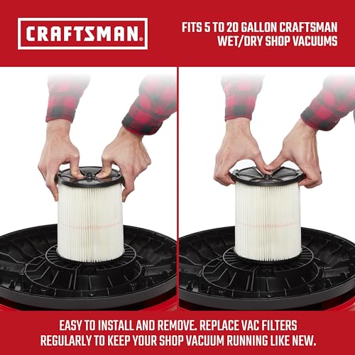 Image of Craftsman 9-38754 Red Stripe Wet /Dry Vacuum Filter