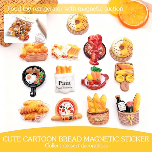 Set 12 imanes decorativos de comida 3D para cocina miniatura 4