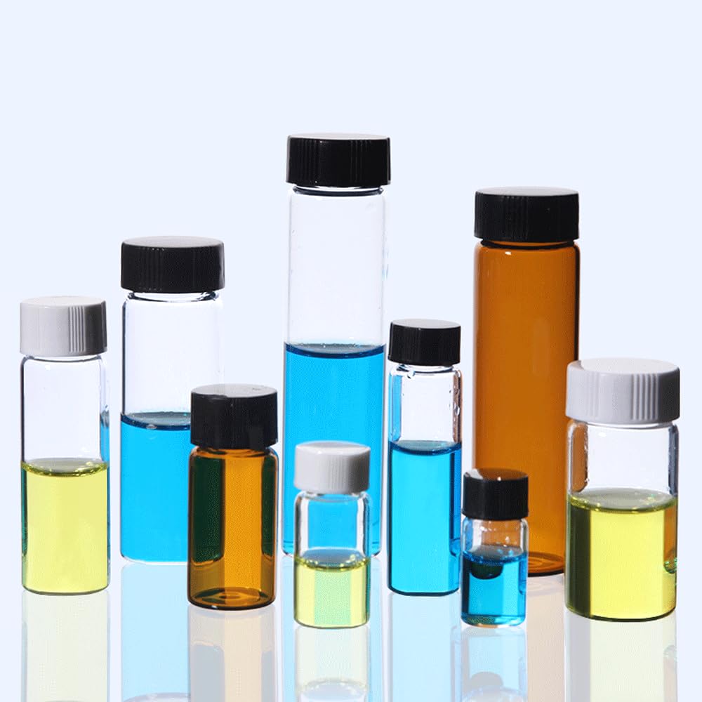 Lagerung von Proben aus Hochborosilikatglas, 1–60ml, brauner Glasschraubverschluss(40ml 10 PCS)