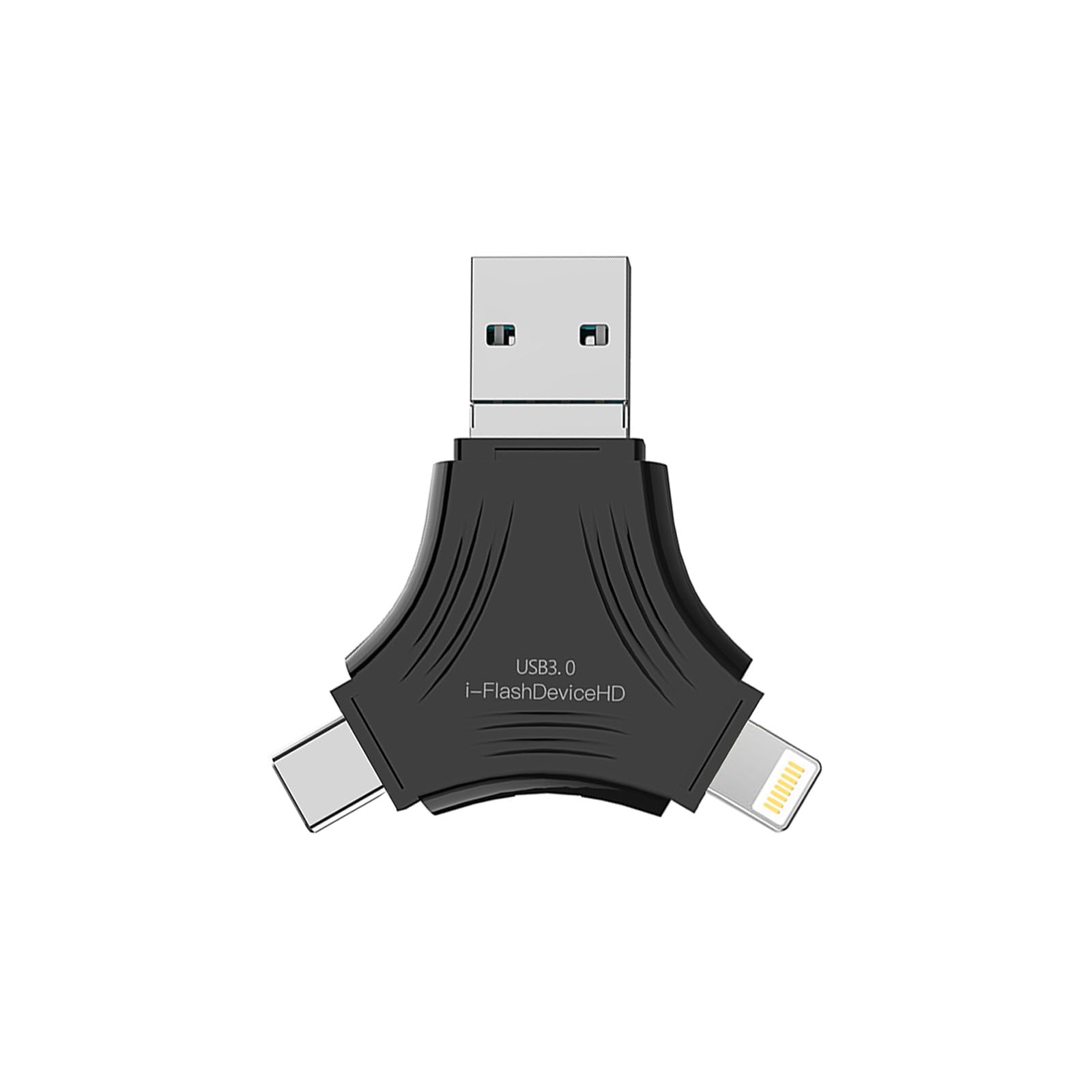 Clé USB multi-interface en alliage triangulaire premium 64Go transfert rapide pour iPad et PC - 8