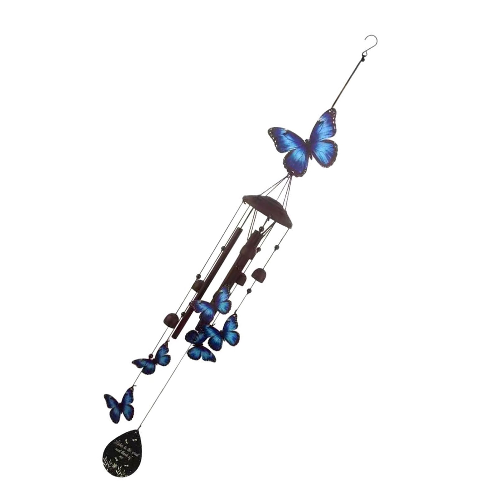 Metal Butterfly Wind Chimes with Waterproof Finish and Gentle Sound Suitable for Porch Decoration Garden Wind Chimes Decoration Relaxing for Yard