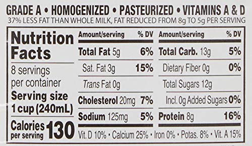Amazon Brand - Happy Belly 2% Reduced Fat Milk, Half Gallon, 64 Ounces