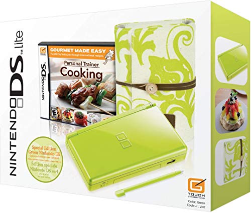 Nintendo DS Lite Green Spring Bundle w/Personal Trainer: Cooking (Renewed)