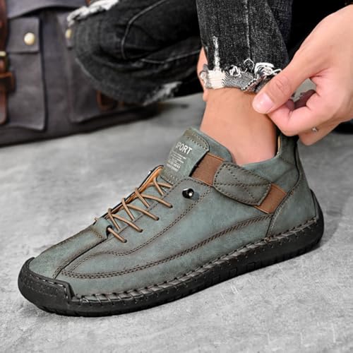 Donubiiu Komfortable & Schmerzfreie Orthopädische Sneakers, Handmade Leather Slip-On Orthopedic Ankle Boots Bequeme,Stützende Sneakers,Unterstützung des Fußgewölbes Weiche,Leichtigkeit (E,39)