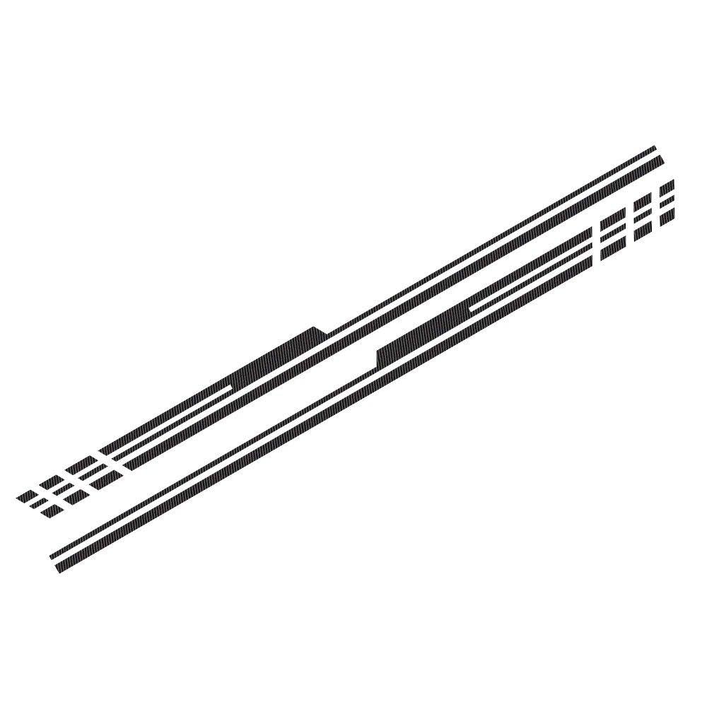 Dabhuoc Carbon Fiber Car Door Side Stickers Racing Sport Decor Decal Vinyl Wraps Decoration(Carbon Fiber)
