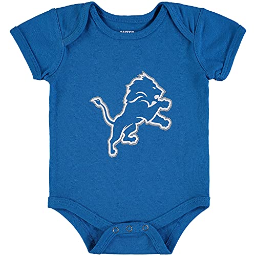Image of Outerstuff Newborn & Infant Blue Detroit Lions Team Logo Bodysuit