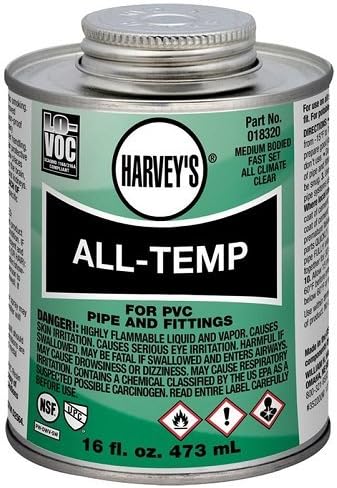 WILLIAM H HARVEY 018320-12 All-Weather Medium Bodied Solvent Cement Dauber Can Liquid, 16 oz, Clear