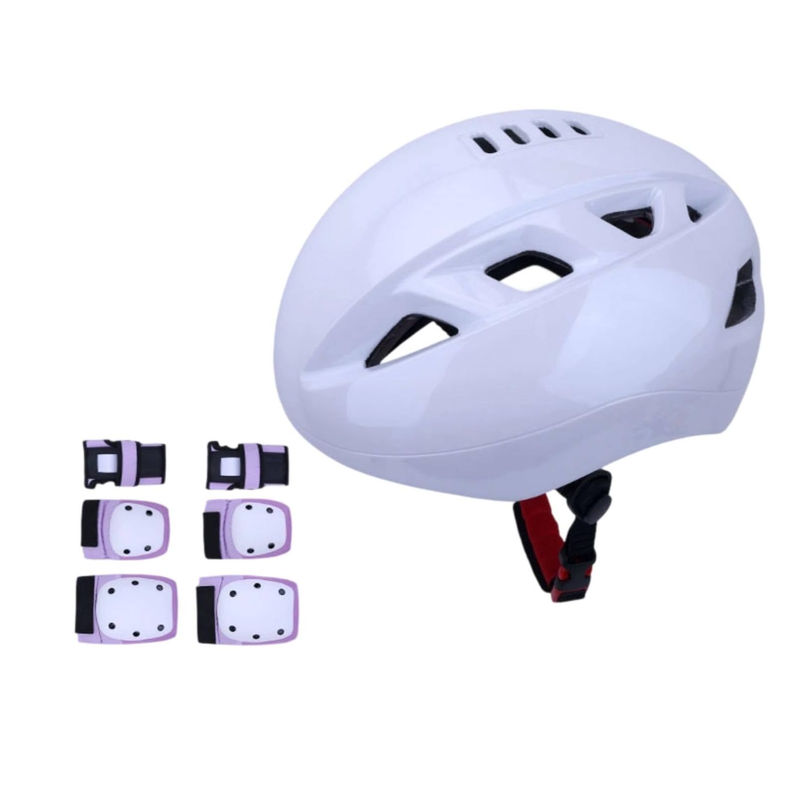 Gralara Set di Casco e Protezioni Ventilato Set Protezioni con Ginocchiere Sicuro Kit Protezione per Principianti, Pattinaggio, Monopattino