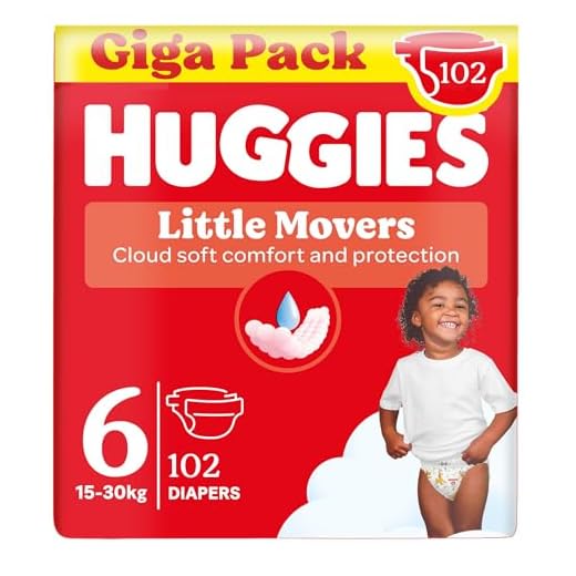 Huggies Little Movers baby luiers - Maat 6 16 tot 30 kg - 102 luiers met Disney designs - Giga pack, Old Version