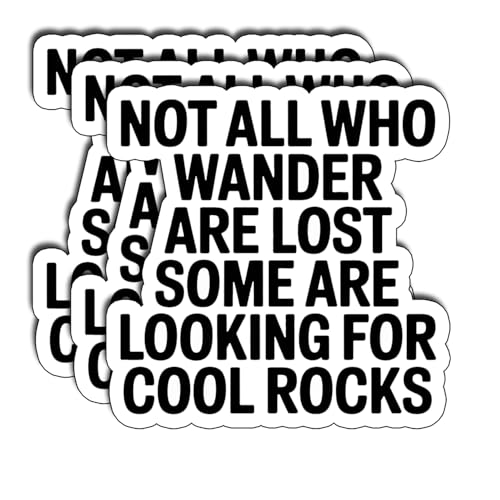 (3Pcs) Not All Who Wander are Lost Some are Looking for Cool Rocks Sticker Funny Hiking Quote Vinyl...