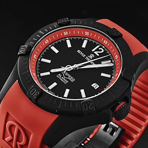 Men's 'Air Speed' Black Dial Red Rubber Strap Automatic Watch 16070.47762