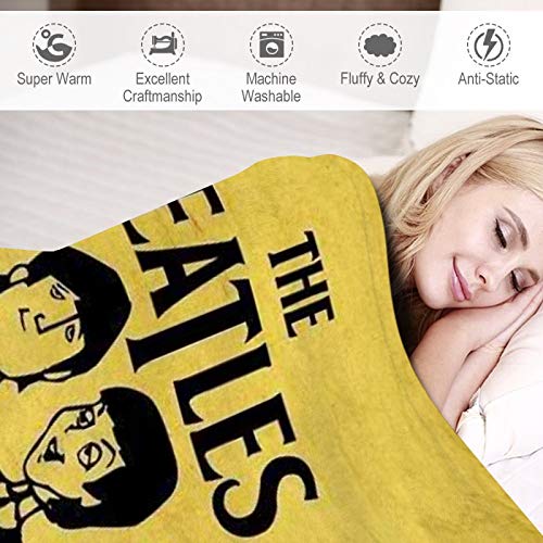 ZJLOVECPP Beatles Couverture en flanelle douce et légère en microfibre pour lit canapé 127 x 152 cm - Les Beatles, Paul McCartney, John Lennon, RIngo Starr, George Harrison ZJLOVECPP Beatles Couverture en flanelle douce et légère en microfibre pour lit canapé 127 x 152 cm – Image 4