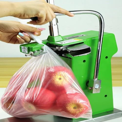 Sigillatrice manuale a forma di U, alimentatore automatico per unghie incluso, 2000 clip in alluminio, manico in acciaio inossidabile, per imballaggi alimentari in supermercati e bar
