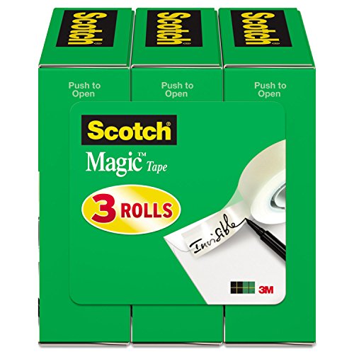 Recharge ruban adhésif transparent magic tape 3 rouleaux fournitures de bureau