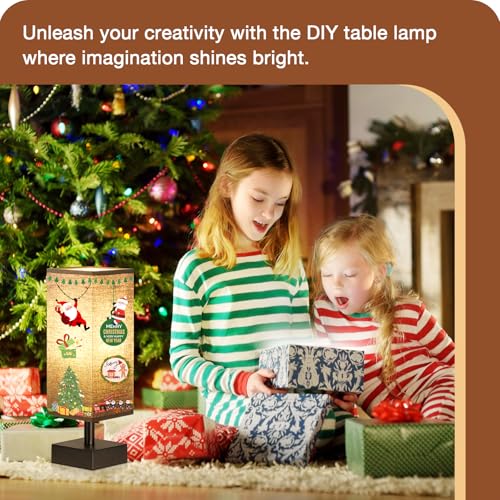 Image of aooshine Small Bedside Table Lamp for Bedroom - Square Black Fabric Shade | Inline Rocker Switch, Corded Electric, Bulb Not Included, 12.8 inch Mini Table Lamp for Nightstand, Desk, Dorm, Office