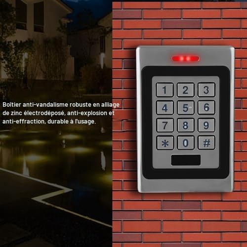 Clavier numérique Portail digicode Filaire, Système étanche de contrôle d'accès Porte sécurité Contrôleur en métal RFID ID& IC contrôleur Carte d'IP67 à la avec rétroéclairé intégré