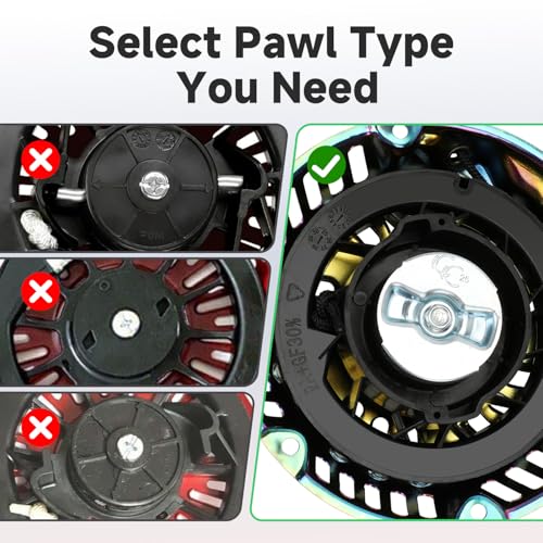 Image of Pull Start Recoil Starter Assembly Compatible with Predator 212 196cc 6.5HP Engine Mini Bike Coleman CT200U CT200U-EX BT200X B200R KT196 Go Kart GX160 GX200 Lawn Mower Generator Parts Colorful