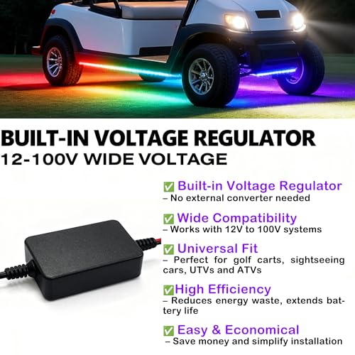 6PCS Golf Cart LED Kit with Reducer