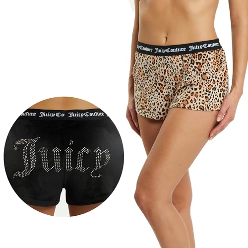 Juicy Couture Velvet Fleece Shorts 2 Piece Designer Pajama Set for Women, 2-Pack Sleep and Lounge Shorts4