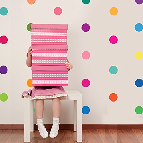 Spots Wall Stickers Rainbow Confetti Pois