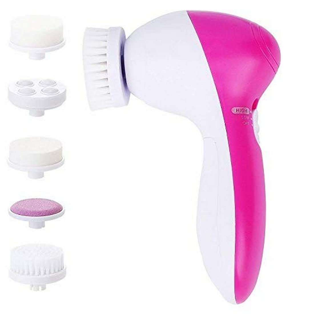 hab mart multifunction beauty care brush deep clean 5 in 1 portable facial cleaner relief face massager machine
