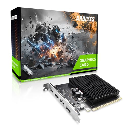 ARDIYES GT 730 4GB GDDR3 Low Profile GPU 4X HDMI Graphics Card, 4 Independent Display Multi-Monitor Setup, 64-bit DDR3 Video Card