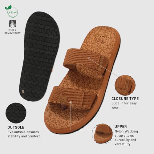 Image of Neeman's Commute Sandals for Men & Women | Adjustable Dual Strap Sandals | Cushioned Footbed | Ergonomic Comfort Sandals | Lightweight Everyday Casual Footwear