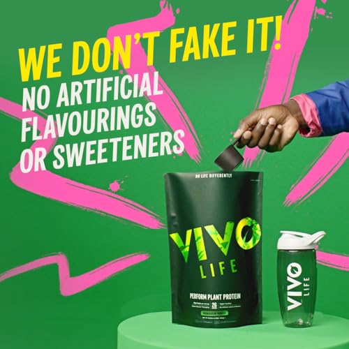 Vivo life Perform Veganes Proteinpulver - Gesalzenes Maca Karamell, Pflanzlich, 7 Portionen, mit Hymalayasalz von Punjab Pakistan, Erbsen & Hanf Mischung mit BCAA, 266g