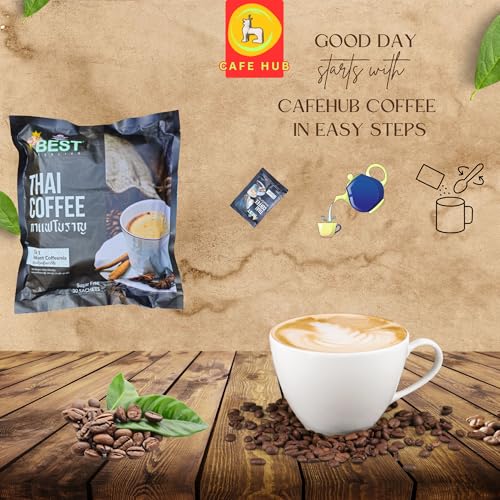 Image of CafeHub Sugar Free Instant Coffee Mix 3 in 1 Sachets, Premix, Powder, Non Dairy / 750 Grams (SUGAR FREE COFFEE)