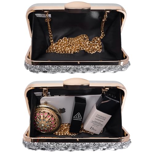 Image of Gemstone Clutch Purse, Rhinestone Purse | Evening Clutch for Women Wedding Party, Crystal Evening Bag for Women Evening