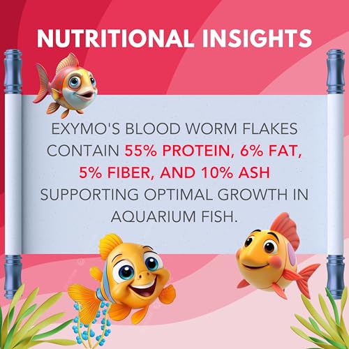 Image of Blood Worm Flakes 25g Fish Food with 55% Protein for Guppy,Betta Fish,Guppy Fries,Tetra and All Types of Tropical Fishes