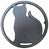 Black Cat Metal Trivet with Feet for Kitchen or Dining Table Cast Iron 56 Inches Across More Than One Makes a Set for Countertop Popular Cat Lover Gifts and Halloween Decorations