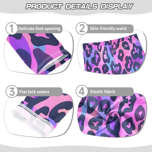 Bolaz Toddler Girls Leggings Printed Yoga Pants Leggings Pink Leopard Print for Kids3