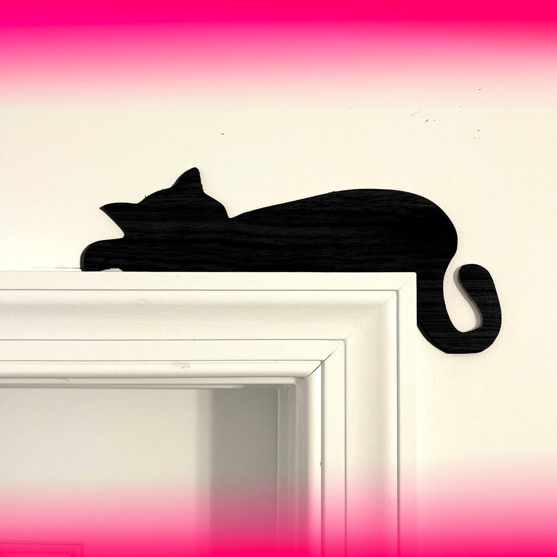 Sleepy Cat Door Topper, Cat Door Frame Corner Decor, Cat