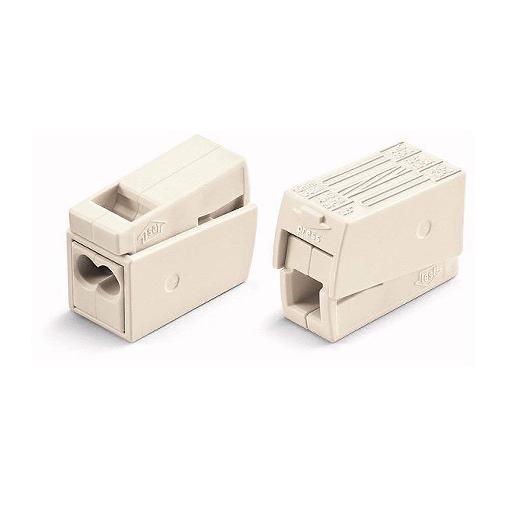 50x Wago 224-112 - Lechtenklemme - Lampenklemme - Dosenklemme - Verbindungsklemme - Steckklemme/Drückklemme - 3-fach - bis 2,5 qmm - weiß