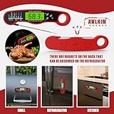 AWLKIM Instant Read Meat Thermometer for Grill and Cooking - Waterproof Fast Food Thermometer with Backlight, Digital Food Probe for Kitchen Cooking, Candy Making, Outside Gril - Image 5