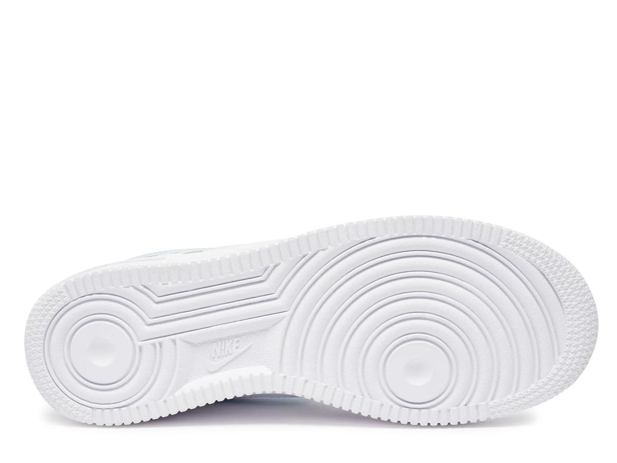 NIKE Damen Air Force 1 '07 Womens Lifestyle Shoes (White/Light Bone/Light Armoury Blue) Sneaker