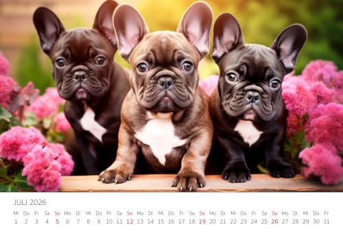 Edition Seidel Premium Kalender Niedliche Hundewelpen 2026 Format DIN A3 Wandkalender Hundekalender Hund Welpe Tierkinder Hunderasse Haustier Melanie Viola