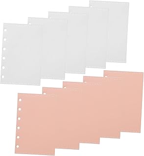 STOBOK 10 Folhas Pastas Bloco De Notas Prendedor Clipes Bloco De Notas Preto Fichário Orçamento Fichário Bolso Recarga Saco Notebook Pasta Fichário Bolsa Sacos De Armazenamento Saco