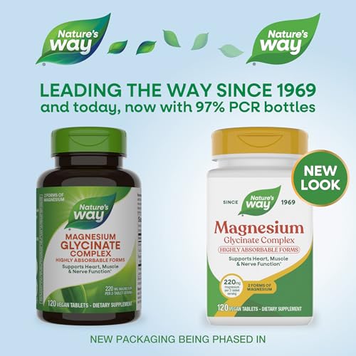 Nature's Way Magnesium Glycinate Complex Tablets, 220 mg per Serving, 120ct - image 2