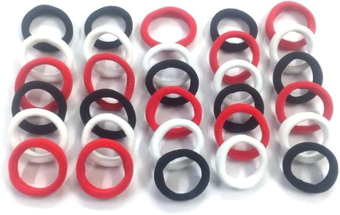 Image of GITGRNTH Soft Cotton Hair Ties for Women - No Damage Elastic Hair Bands - Durable Rubber Band for Women - Ideal Ponytail Holders - Comfortable Hair Accessories - Gentle on All Hair Types - Perfect for Thick and Thin Hair - Scrunches for Women - Kids Hair Rubber Band