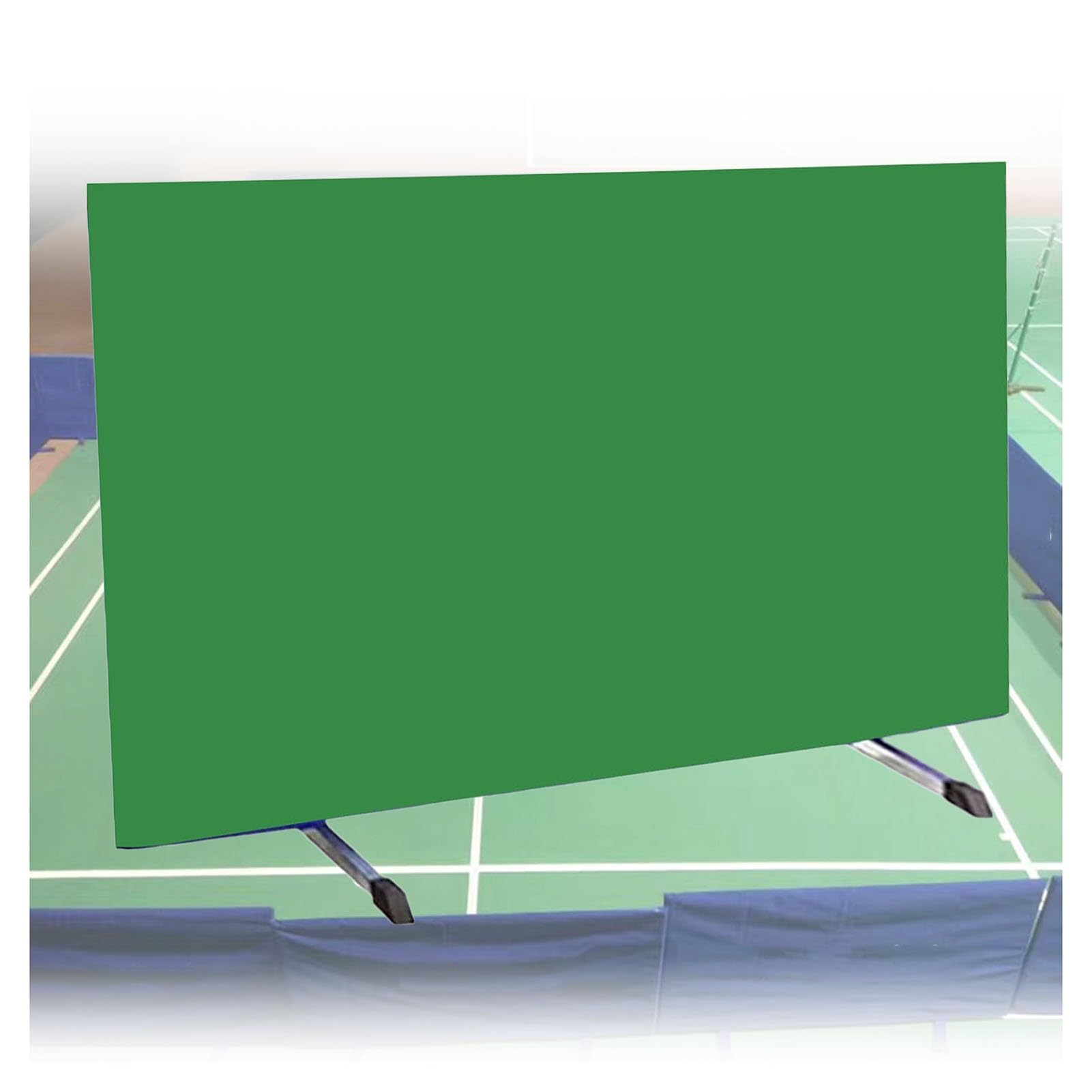 Bariera podziałowa do tenisa stołowego, ochrona prywatności do treningu w pomieszczeniach, zdejmowana skórzana przegroda, odpowiednia do szkół i stadionów (zielony, 140 x 75 cm - 4 szt.)